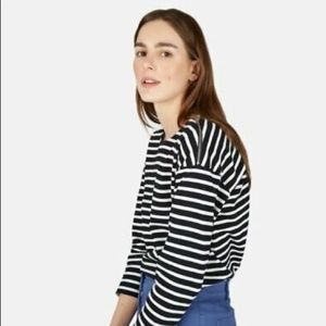 Everlane heavyweight boat neck striped top